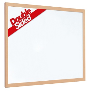 Non-magnetic laminate whiteboard with 40mm light wood frame (2yr surface guarantee)
