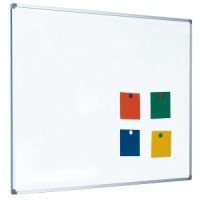 Magnetic coated steel single sided whiteboard with aluminium frame (5yr surface guarantee)