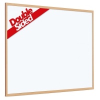 Non-magnetic laminate whiteboard with 25mm light wood frame (2yr surface guarantee)